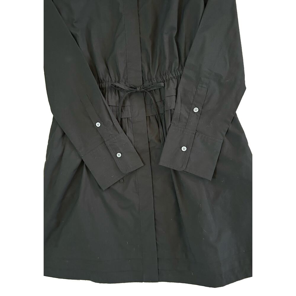 NWT J. Crew Elena Poplin Cotton Shirt Dress Black Women’s 2P Preppy Minimalist - Picture 7 of 10